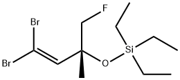 (R)-(4,4-二溴-1-氟-2-甲基丁-3-烯-2-基)氧基)三乙基硅烷 结构式