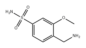 4-(氨甲基)-3-甲氧基苯磺酰胺 结构式