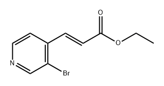 (E)-丙烯酸乙酯3-(3-溴吡啶-4-基) 结构式