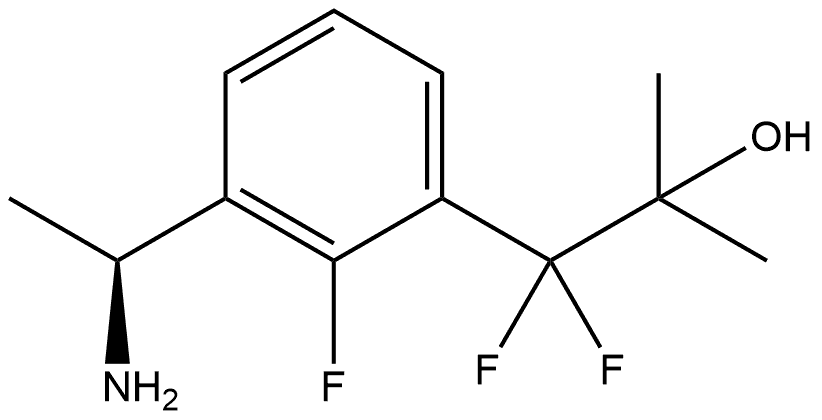 (S)-1-(3-(1-氨乙基)-2-氟苯基)-1,1-二氟-2-甲基丙-2-醇 结构式