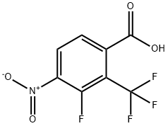 3-氟-4-硝基-2-(三氟甲基)苯甲酸 结构式
