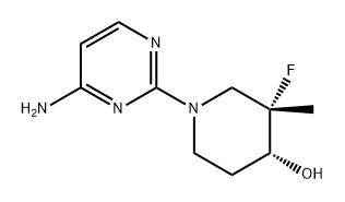 (3S,4R)-1-(4-氨基-2-嘧啶基)-3-氟-3-甲基哌啶-4-醇 结构式