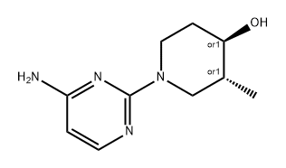 4-Piperidinol, 1-(4-amino-2-pyrimidinyl)-3-methyl-, (3R,4R)-rel- 结构式