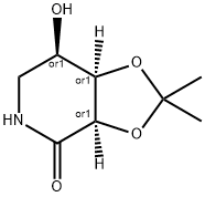 REL-(3AR,7R,7AR)-四氢-7-羟基-2,2-二甲基-1,3-二氧杂环戊烯并[4,5-C]吡啶-4(3AH)-酮 结构式