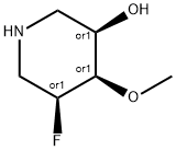 REL-(3R,4R,5S)-5-氟-4-甲氧基-3-哌啶醇 结构式
