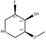REL-(3R,4S,5S)-3-氟-5-甲氧基哌啶-4-醇 结构式