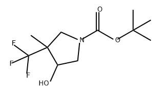 1-Pyrrolidinecarboxylic acid, 4-hydroxy-3-methyl-3-(trifluoromethyl)-, 1,1-dimethylethyl ester 结构式