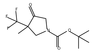 3-甲基-4-氧代-3-(三氟甲基)吡咯烷-1-甲酸叔丁酯 结构式