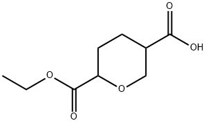 2H-Pyran-2,5-dicarboxylic acid, tetrahydro-, 2-ethyl ester 结构式