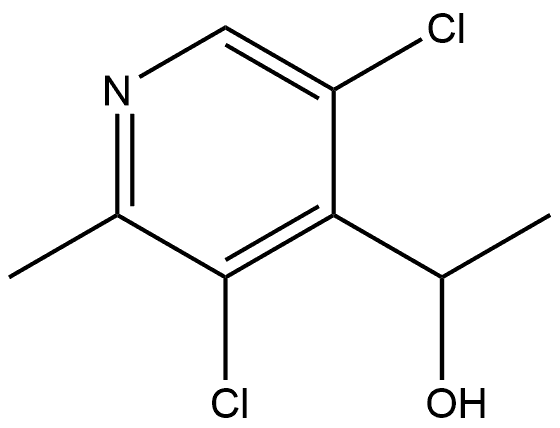 1-(3,5-二氯-2-甲基吡啶-4-基)乙-1-醇 结构式