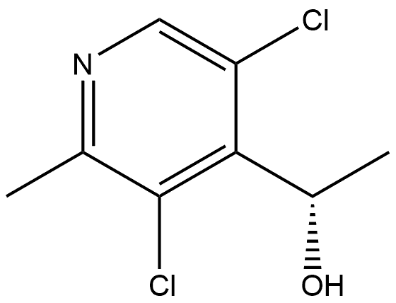 (S)-1-(3,5-二氯-2-甲基吡啶-4-基)乙-1-醇 结构式