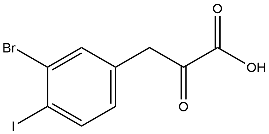 BENZENEPROPANOIC ACID, 3-BROMO-4-IODO-伪-OXO 结构式