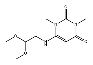 2,4(1H,3H)-Pyrimidinedione, 6-[(2,2-dimethoxyethyl)amino]-1,3-dimethyl- 结构式