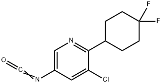 Pyridine, 3-chloro-2-(4,4-difluorocyclohexyl)-5-isocyanato- 结构式