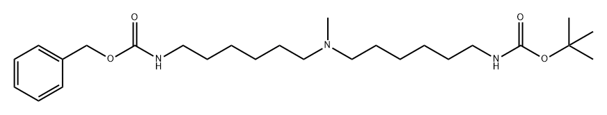 (6-((6-((叔丁氧基羰基)氨基)己基)(甲基)氨基)己基)氨基甲酸苄酯 结构式