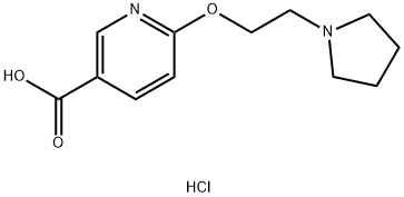 6-(2-(吡咯烷-1-基)乙氧基)烟酸盐酸盐 结构式