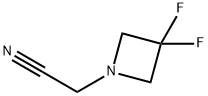 3,3-Difluoro-1-azetidineacetonitrile 结构式