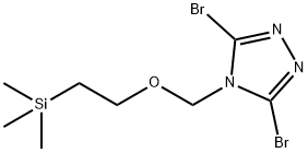 3,5-二溴-4-((2-(三甲硅基)乙氧基)甲基)-4H-1,2,4-三唑 结构式