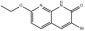 3-溴-7-乙氧基-1,8-萘啶-2(1H)-酮 结构式