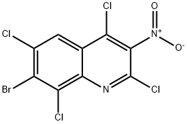 7-溴-2,4,6,8-四氯-3-硝基喹啉 结构式