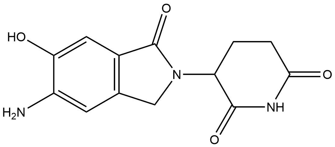 3-(5-氨基-6-羟基-1-氧代异吲哚啉-2-基)哌啶-2,6-二酮 结构式