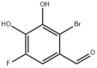 2-溴-5-氟-3,4-二羟基苯甲醛 结构式