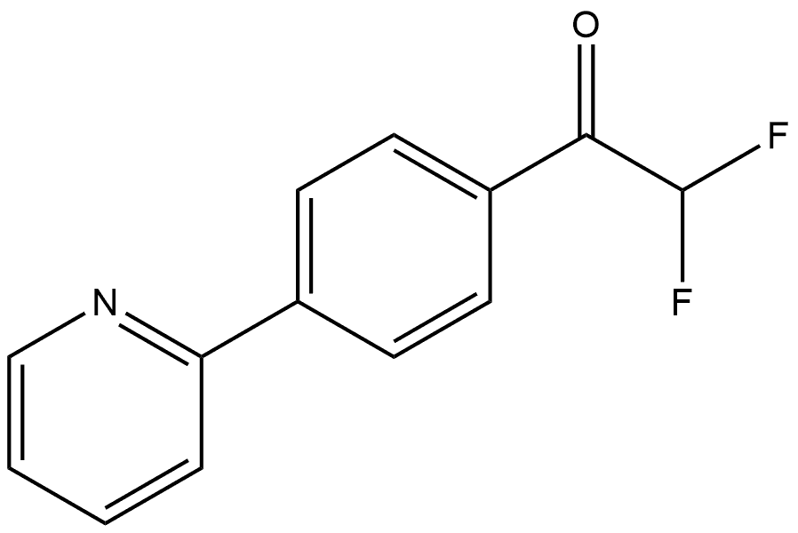 2,2-Difluoro-1-(4-(pyridin-2-yl)phenyl)ethanone 结构式