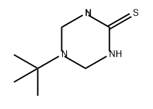 1,3,5-Triazine-2(1H)-thione, 5-(1,1-dimethylethyl)tetrahydro- 结构式