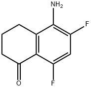 1(2H)-Naphthalenone, 5-amino-6,8-difluoro-3,4-dihydro- 结构式