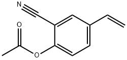 2-(乙酰氧基)-5-乙烯基苄腈 结构式