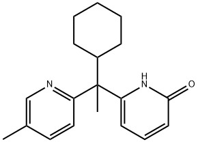 6-(1-环己基-1-(5-甲基吡啶-2-基)乙基)吡啶-2(1H)-酮 结构式