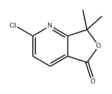 2-氯-7,7-二甲基呋喃[3,4-B]吡啶-5(7H)-酮 结构式