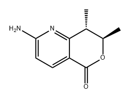 (7R,8S))-2-氨基-7,8-二甲基-7,6-二氢-5H-吡喃并[4,3-B]吡啶-5-酮 结构式