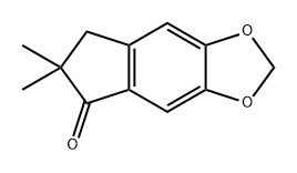 5H-Indeno[5,6-d]-1,3-dioxol-5-one, 6,7-dihydro-6,6-dimethyl- 结构式