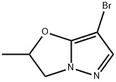 7-溴-2-甲基-2,3-二氢吡唑并[5,1-B]噁唑 结构式