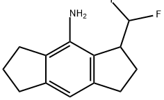 3-(二氟甲基)-1,2,3,5,6,7-六氢-S-INDACEN-4-胺 结构式