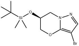 (S)-3-溴-6-((叔丁基二甲基硅烷基)氧基)-6,7-二氢-5H-吡唑并[5,1-B][1,3]恶嗪 结构式