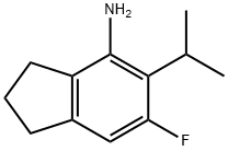 6-氟-5-异丙基-2,3-二氢-1H-茚-4-胺 结构式