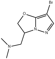 1-(7-溴-2,3-二氢吡唑并[5,1-B]恶唑-3-基)-N,N-二甲基甲胺 结构式