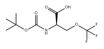 D-Serine, N-[(1,1-dimethylethoxy)carbonyl]-O-(trifluoromethyl)- 结构式