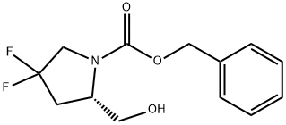苯基甲基(2S)-4,4-二氟-2-(羟甲基)-1-吡咯烷羧酸酯 结构式