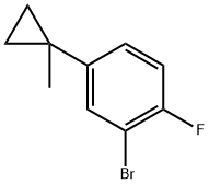 2-溴-1-氟-4-(1-甲基环丙基)苯 结构式