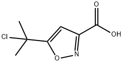 5-(2-氯丙烷-2-基)异噁唑-3-羧酸 结构式