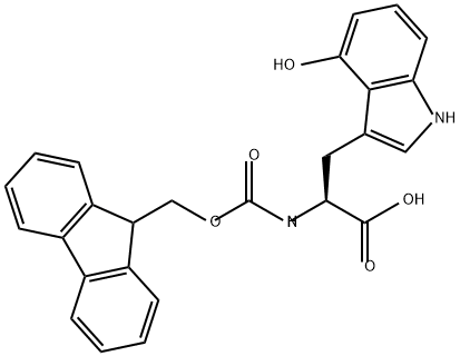 Tryptophan, N-[(9H-fluoren-9-ylmethoxy)carbonyl]-4-hydroxy- 结构式