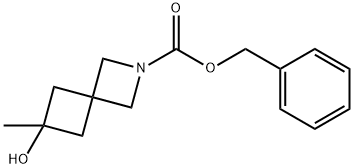 6-羟基-6-甲基-2-氮杂螺[3.3]庚烷-2-甲酸苄酯 结构式