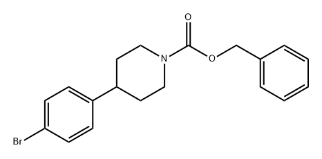 4-(4-溴苯基)哌啶-1-羧酸苄酯 结构式