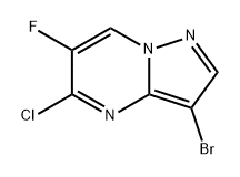 3-溴-5-氯-6-氟吡唑[1,5-A]嘧啶 结构式