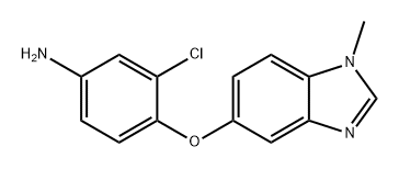 Benzenamine, 3-chloro-4-[(1-methyl-1H-benzimidazol-5-yl)oxy]- 结构式