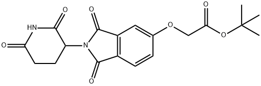 ACETIC ACID, 2-[[2-(2,6-DIOXO-3-PIPERIDINYL)-2,3-DIHYDRO-1,3-DIOXO-1H-ISOINDOL-5-YL]OXY]-, 1,1-DIME 结构式