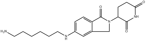 2,6-PIPERIDINEDIONE, 3-[5-[(6-AMINOHEXYL)AMINO]-1,3-DIHYDRO-1-OXO-2H-ISOINDOL-2-YL] 结构式